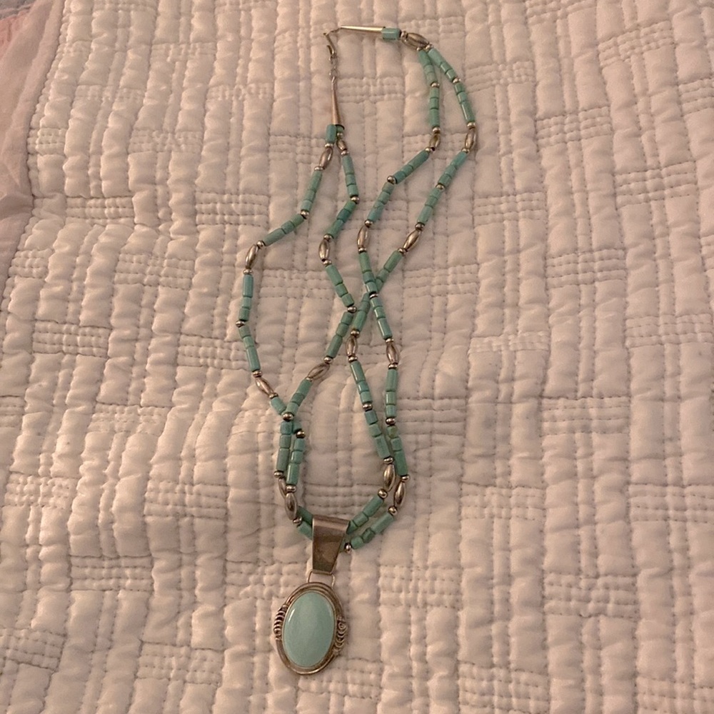 Sterling Silver Turquoise Necklace